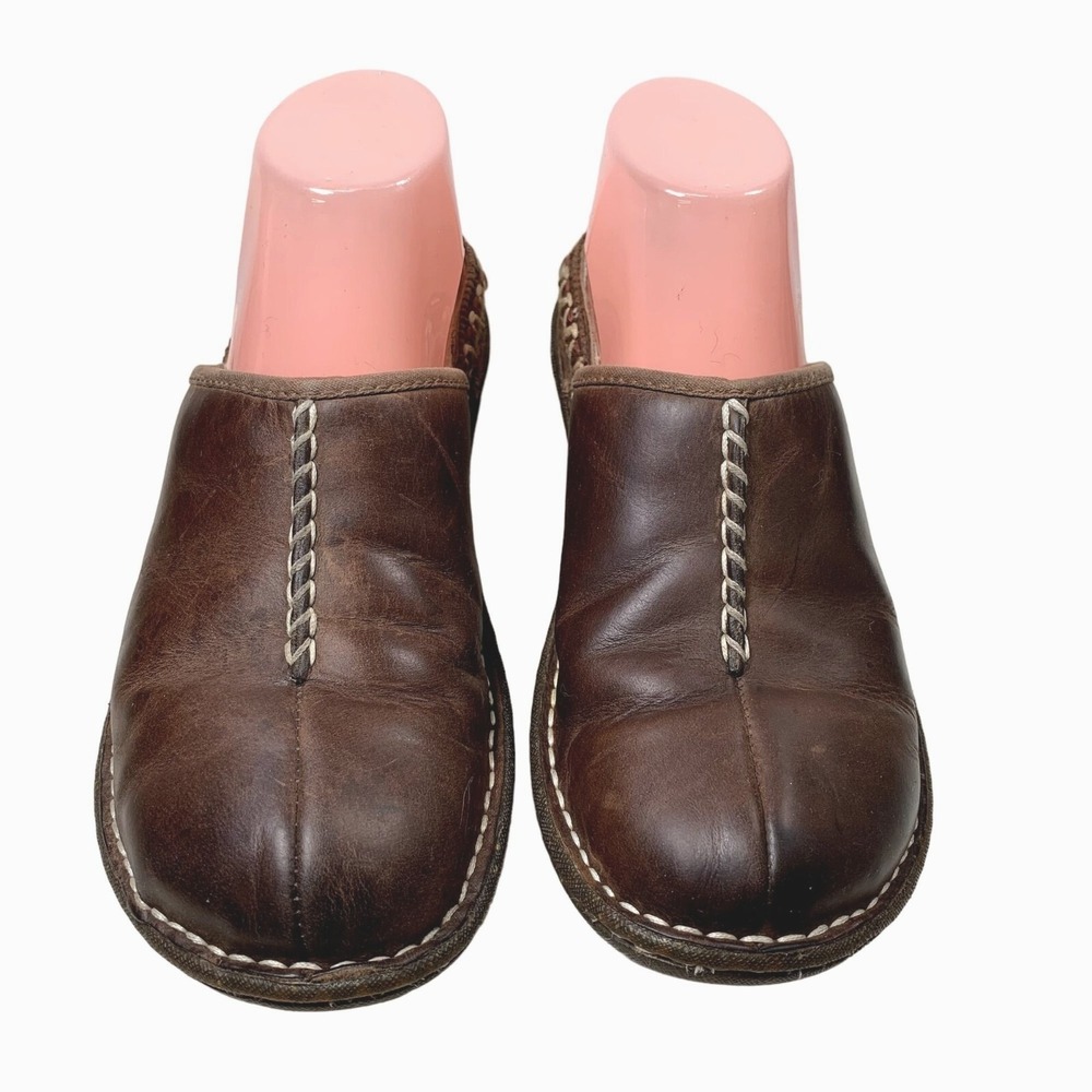 UGG Kohala Clogs Womens Size 7 Brown Leather Shearling Lined Slip On Mules - Picture 11 of 16